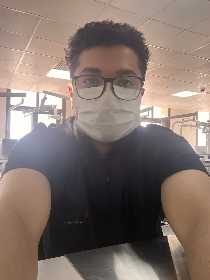 عمر مصطفى أثناء التدريب